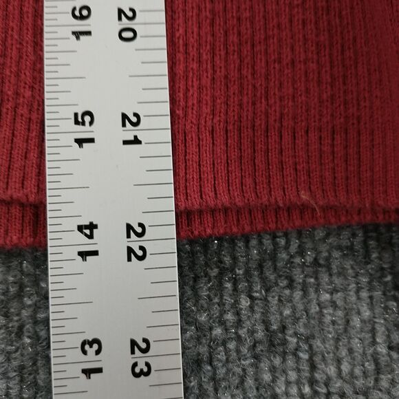 Icelandic Design Women's Sweater Red Medium Cotton Knit Turtleneck Pullover - Picture 11 of 12